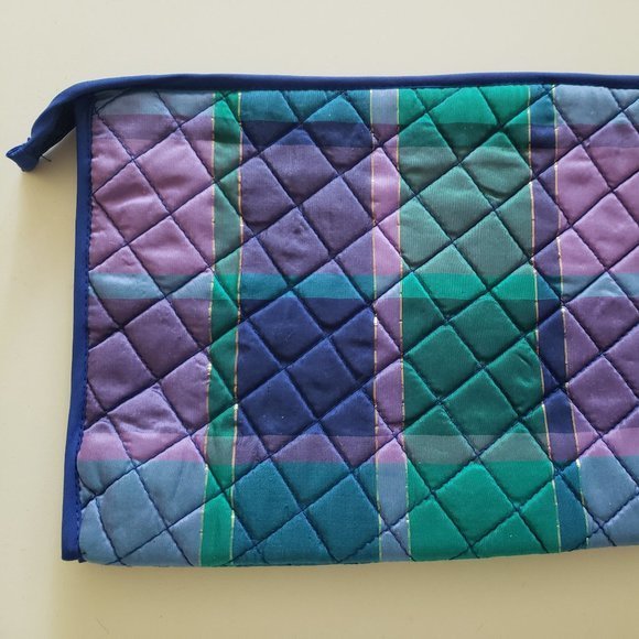 Silk Makeup Bag - Turquoise, Green, Purple - Picture 3 of 4
